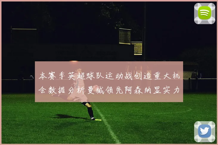 本赛季英超球队运动战创造重大机会数据分析曼城领先阿森纳显实力